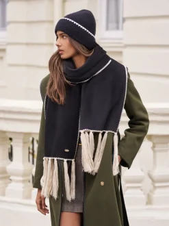 Noir - Bonnet Lipsy bordé de coutures