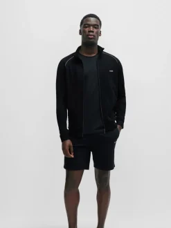 Noir - BOSS Veste en coton extensible