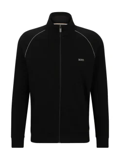 Noir - BOSS Veste en coton extensible