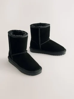 Noir - Bottes à enfiler en daim déperlant
