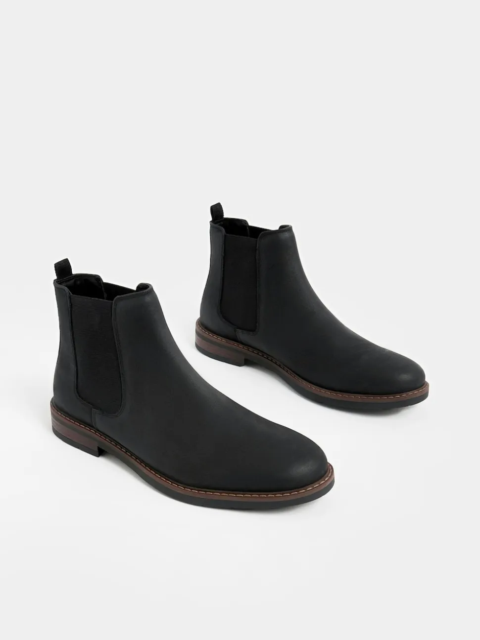 Noir - Bottes Chelsea en cuir cireux