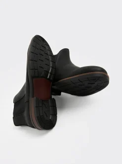 Noir - Bottes Chelsea en cuir cireux