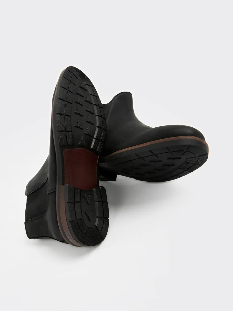 Noir - Bottes Chelsea en cuir cireux