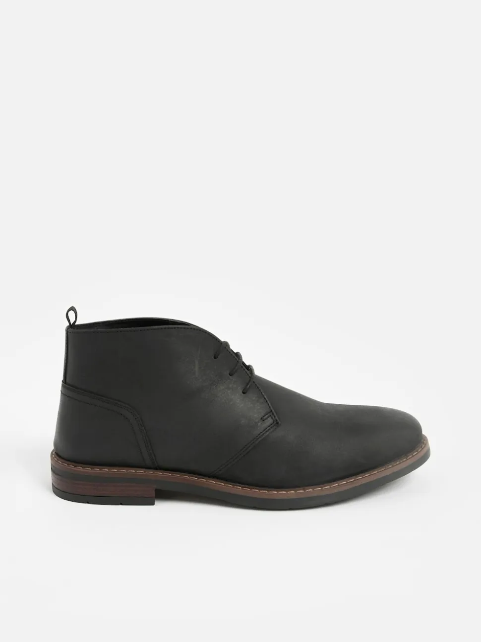 Noir - Bottes Chukka en cuir cireux