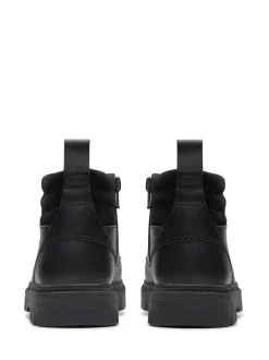 Noir - Bottes Clarks Lorcm Trail en cuir pour garçon