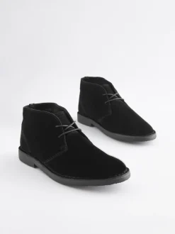 Noir - Bottes de désert de Suede