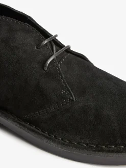 Noir - Bottes de désert de Suede