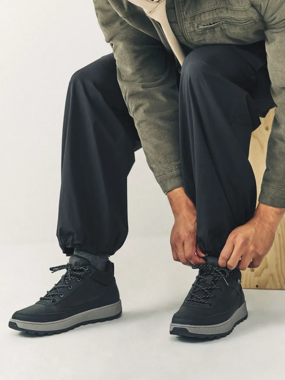 Noir - Bottes de sport style randonnée