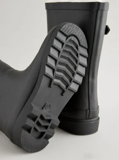 Noir - Bottes en caoutchouc avec doublure chaude