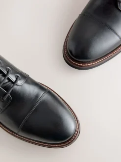 Noir - Bottes en cuir à bout renforcé