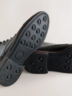 Noir - Bottes en cuir à bout renforcé