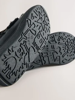 Noir - Bottes imperméables en peau de mouton