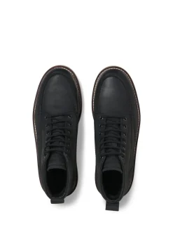Noir - Bottes JACK & JONES en cuir