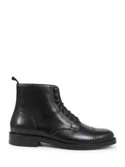 Noir - Bottes Jones Bootmaker Finch en cuir à lacets