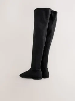 Noir - Bottes plates Forever Comfort® Over The Knee