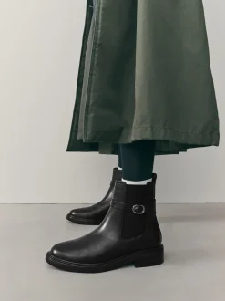 Noir - Bottines Chelsea à boucles