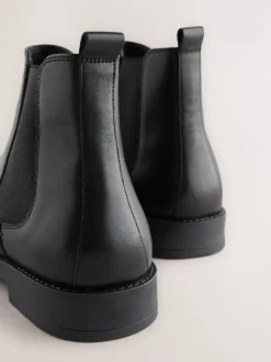 Noir - Bottines Chelsea en cuir élégantes
