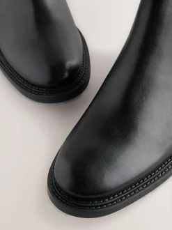 Noir - Bottines Chelsea en cuir élégantes