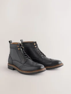 Noir - Bottines richelieu en cuir