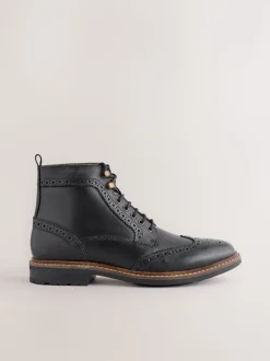 Noir - Bottines richelieu en cuir