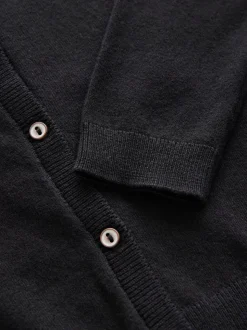 Noir - Cardigan boutonné 3ans-16ans (3mois-16ans)