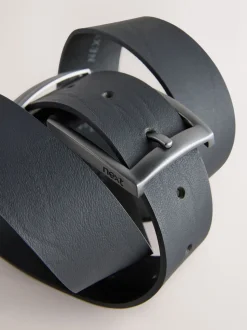 Noir - Ceinture en cuir avec double boucle