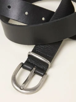 Noir - Ceinture FatFace en cuir uni
