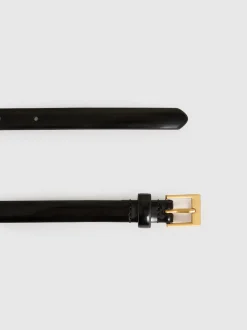 Noir - Ceinture fine en cuir Reiss Holly