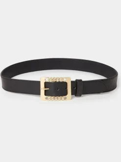 Noir - Ceinture Osprey London The Chain en cuir à boucle