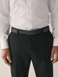 Noir - Ceinture réversible avec plaque