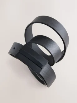 Noir - Ceinture réversible avec plaque