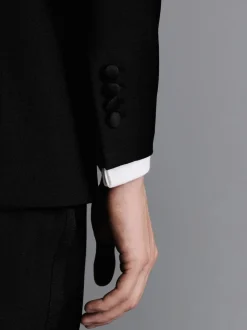 Noir - Charles Tyrwhitt Costume de soirée slim à revers châle : veste