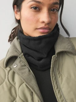 Noir - Écharpe Snood en polaire