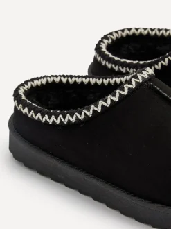 Noir - Chaussons Linzi Tana en faux daim à enfiler
