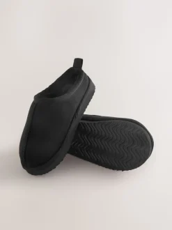 Noir - Chaussons mules douillets