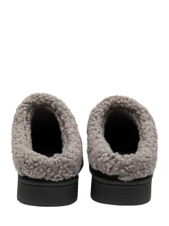 Noir - Chaussons mules Dunlop en daim