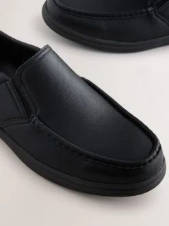 Noir - Chaussures à enfiler avec tablier