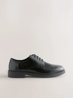 Noir - Chaussures derby en cuir ultra-brillant