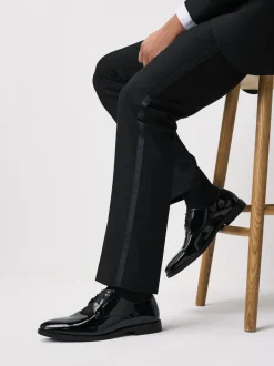 Noir - Chaussures derby en cuir verni