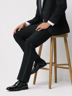 Noir - Chaussures derby en cuir verni