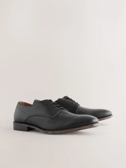 Noir - Chaussures Derby Saffiano en cuir