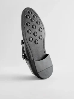 Noir - Chaussures Double Monk