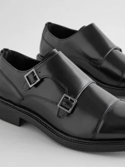 Noir - Chaussures Double Monk