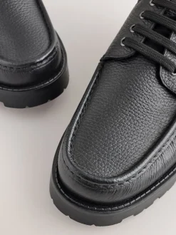 Noir - Chaussures en cuir Tablier