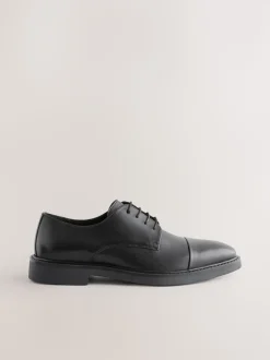 Noir - Chaussures en cuir à bout rapporté