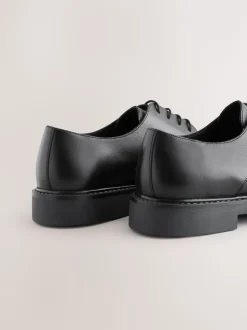 Noir - Chaussures en cuir à bout rapporté