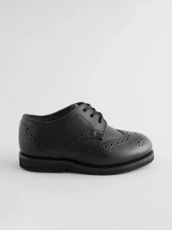 Noir - Chaussures élégantes en cuir style Brogue