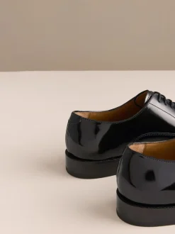 Noir - Chaussures Oxford à embout en cuir