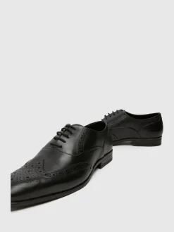Noir - Chaussures Schuh Row en cuir Brogue
