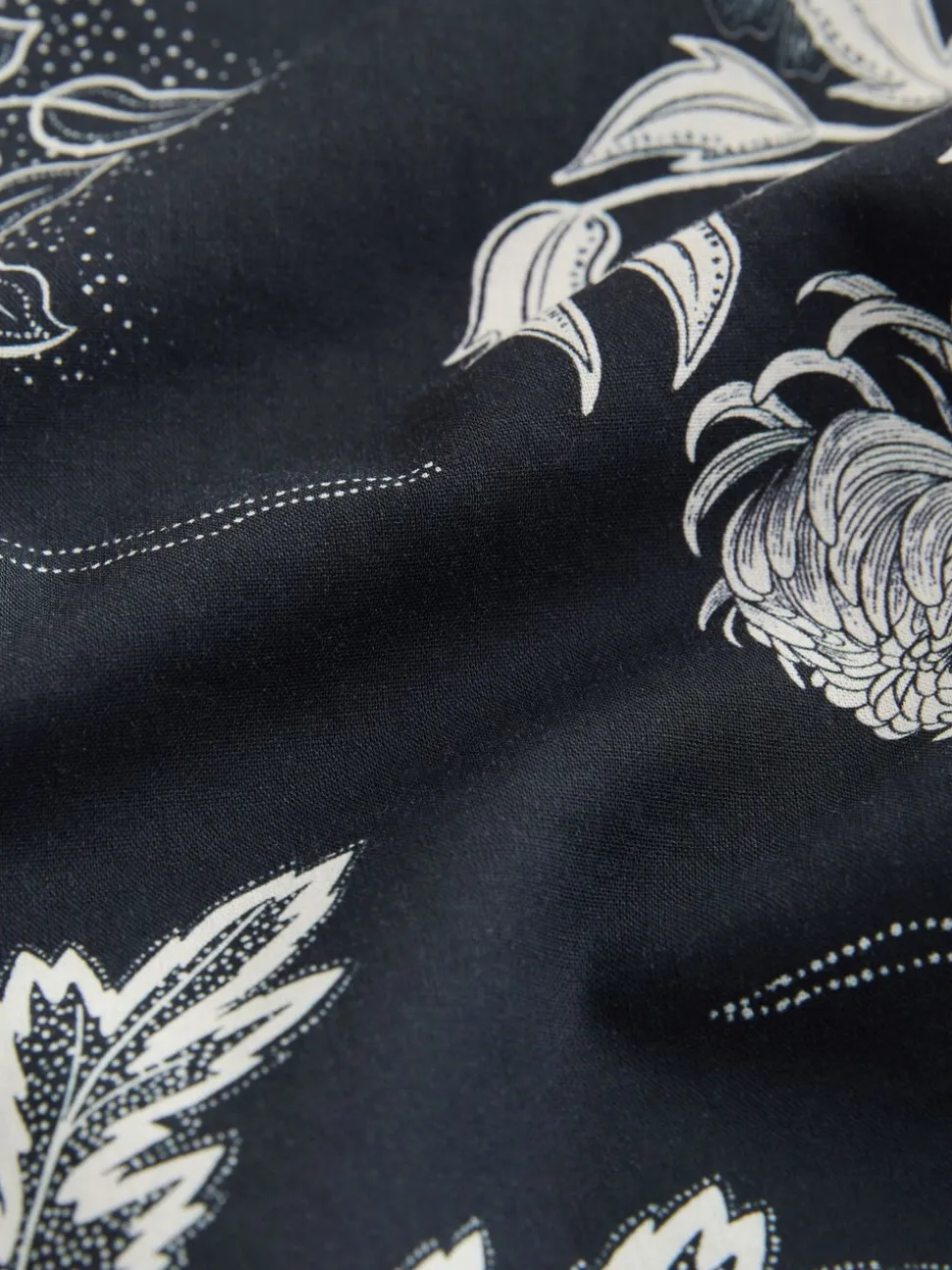 Noir - Chemise à manches courtes imprimée style japonais